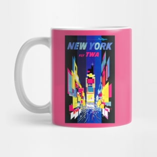 Remastered Fly TWA New York Travel Poster Mug